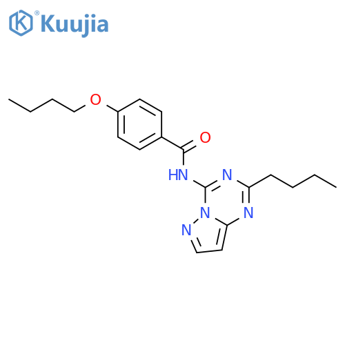 Benzamide, 4-butoxy-N-(2-butylpyrazolo[1,5-a]-1,3,5-triazin-4-yl)- structure