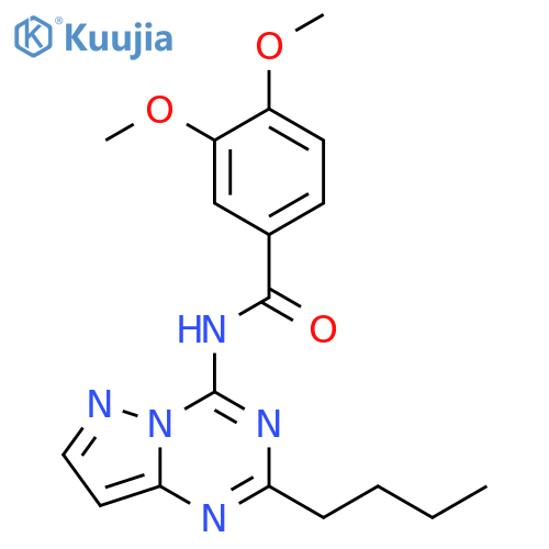 Benzamide, N-(2-butylpyrazolo[1,5-a]-1,3,5-triazin-4-yl)-3,4-dimethoxy- structure