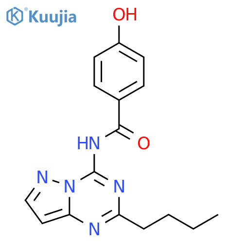 Benzamide, N-(2-butylpyrazolo[1,5-a]-1,3,5-triazin-4-yl)-4-hydroxy- structure