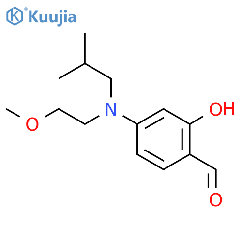 Benzaldehyde, 2-hydroxy-4-[(2-methoxyethyl)(2-methylpropyl)amino]- structure