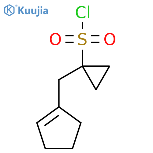 1-(cyclopent-1-en-1-yl)methylcyclopropane-1-sulfonyl chloride structure