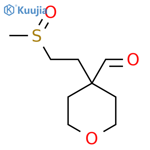 4-(2-methanesulfinylethyl)oxane-4-carbaldehyde structure