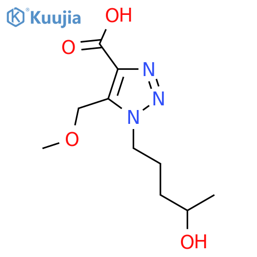 1-(4-hydroxypentyl)-5-(methoxymethyl)-1H-1,2,3-triazole-4-carboxylic acid structure
