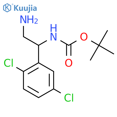 tert-butyl N-2-amino-1-(2,5-dichlorophenyl)ethylcarbamate structure