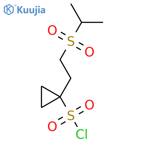 1-2-(propane-2-sulfonyl)ethylcyclopropane-1-sulfonyl chloride structure