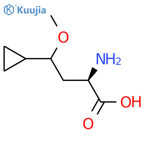 (2R)-2-amino-4-cyclopropyl-4-methoxybutanoic acid structure