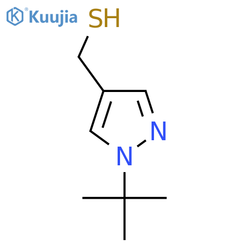 (1-tert-butyl-1H-pyrazol-4-yl)methanethiol structure