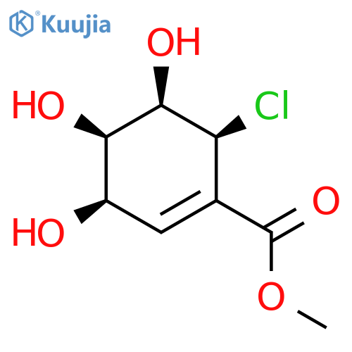 1-Cyclohexene-1-carboxylicacid, 6-chloro-3,4,5-trihydroxy-, methyl ester, (3S,4S,5S,6S)- structure