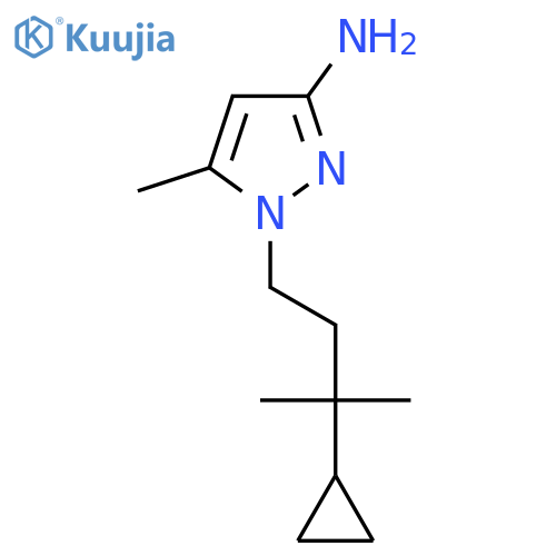 1-(3-cyclopropyl-3-methylbutyl)-5-methyl-1H-pyrazol-3-amine structure
