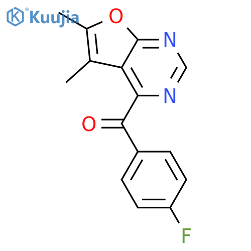 Methanone, (5,6-dimethylfuro[2,3-d]pyrimidin-4-yl)(4-fluorophenyl)- structure