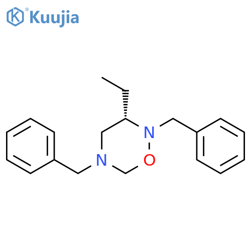 2H-1,2,5-Oxadiazine, 3-ethyltetrahydro-2,5-bis(phenylmethyl)-, (S)- structure