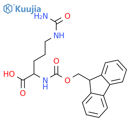 (2R)-5-(carbamoylamino)-2-(9H-fluoren-9-ylmethoxycarbonylamino)pentanoic acid structure