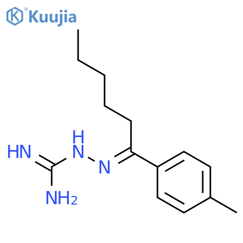 Hydrazinecarboximidamide, 2-[1-(4-methylphenyl)hexylidene]- structure