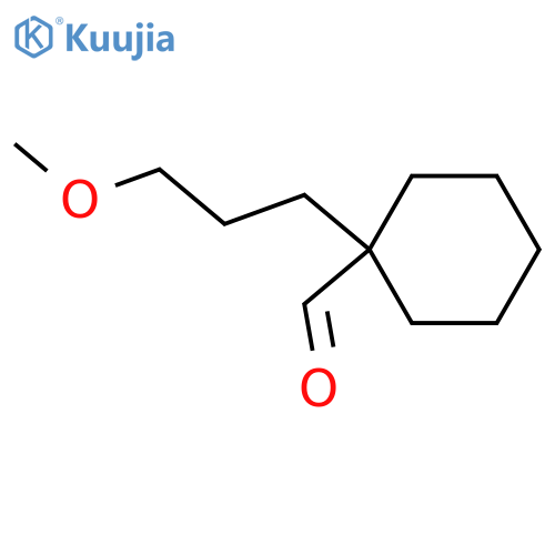 1-(3-Methoxypropyl)cyclohexane-1-carbaldehyde structure