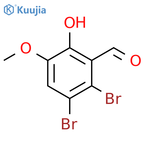 2,3-Dibromo-6-hydroxy-5-methoxy-benzaldehyde structure