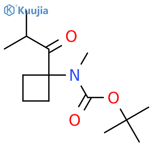tert-butyl N-methyl-N-[1-(2-methylpropanoyl)cyclobutyl]carbamate structure