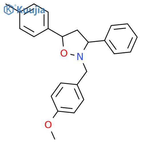 Isoxazolidine, 2-[(4-methoxyphenyl)methyl]-5-(4-methylphenyl)-3-phenyl- structure