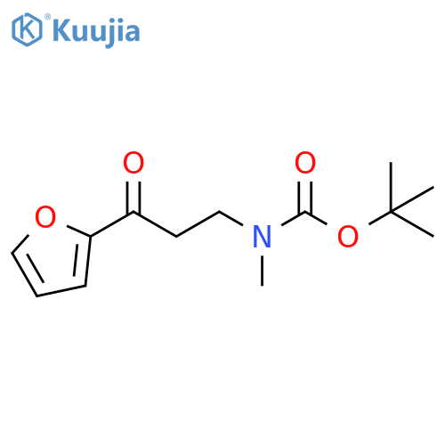 Carbamic acid, N-[3-(2-furanyl)-3-oxopropyl]-N-methyl-, 1,1-dimethylethyl ester structure