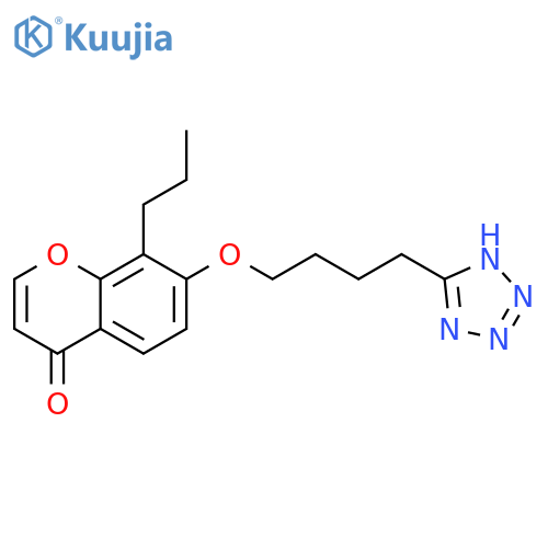 4H-1-BENZOPYRAN-4-ONE, 8-PROPYL-7-[4-(1H-TETRAZOL-5-YL)BUTOXY]- structure