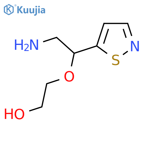 2-2-amino-1-(1,2-thiazol-5-yl)ethoxyethan-1-ol structure