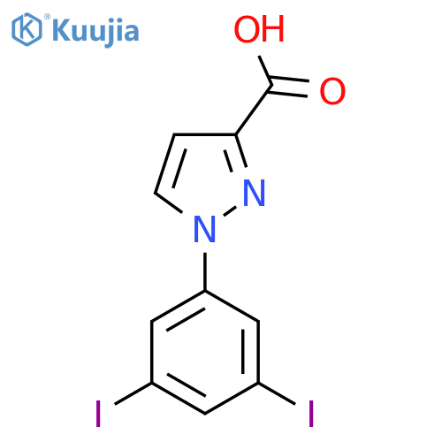 1-(3,5-diiodophenyl)-1H-pyrazole-3-carboxylic acid structure