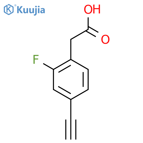 2-(4-Ethynyl-2-fluorophenyl)acetic acid structure