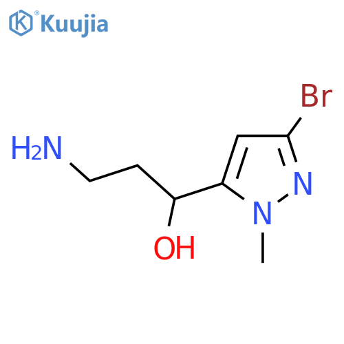 1H-Pyrazole-5-methanol, α-(2-aminoethyl)-3-bromo-1-methyl- structure