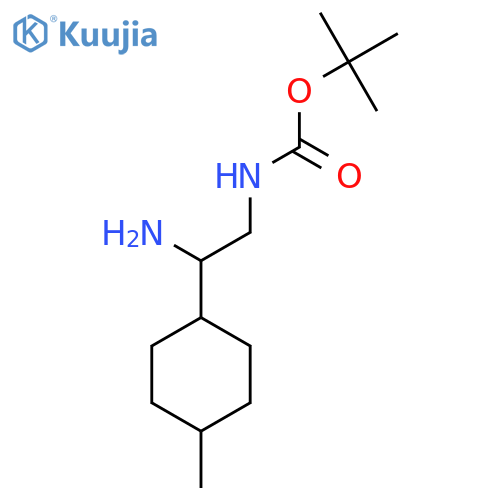 tert-butyl N-[2-amino-2-(4-methylcyclohexyl)ethyl]carbamate structure