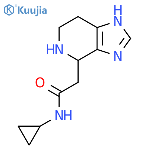 N-cyclopropyl-2-{3H,4H,5H,6H,7H-imidazo4,5-cpyridin-4-yl}acetamide structure