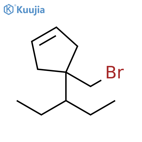 Cyclopentene, 4-(bromomethyl)-4-(1-ethylpropyl)- structure