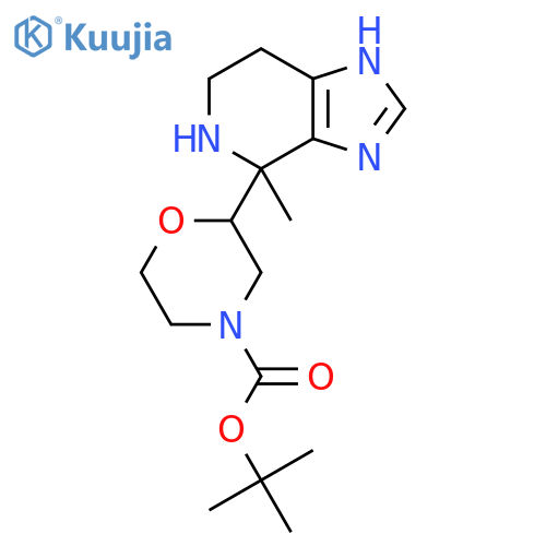 tert-butyl 2-{4-methyl-3H,4H,5H,6H,7H-imidazo4,5-cpyridin-4-yl}morpholine-4-carboxylate structure
