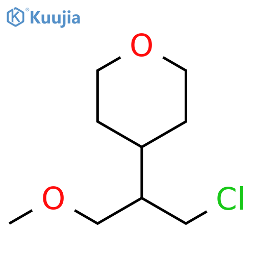 2H-Pyran, 4-[2-chloro-1-(methoxymethyl)ethyl]tetrahydro- structure