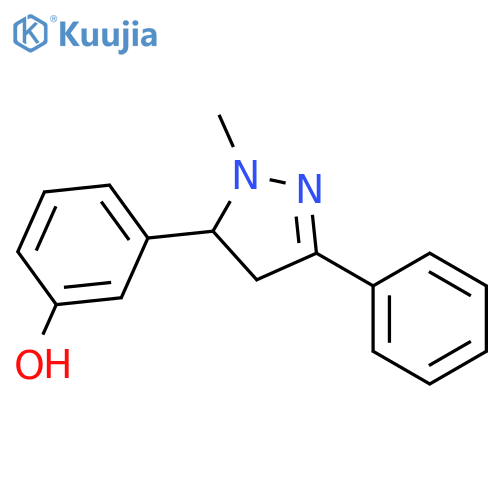 Phenol, 3-(4,5-dihydro-1-methyl-3-phenyl-1H-pyrazol-5-yl)- structure