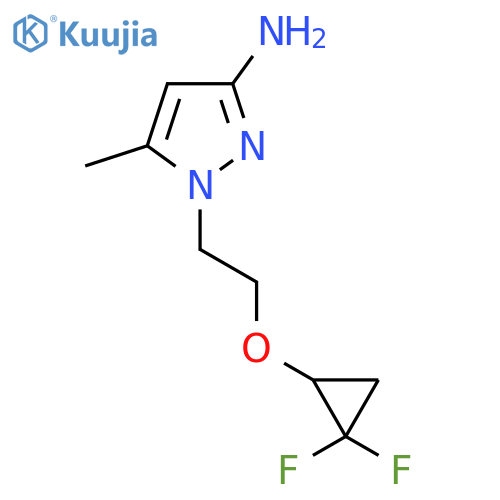 1-2-(2,2-difluorocyclopropoxy)ethyl-5-methyl-1H-pyrazol-3-amine structure