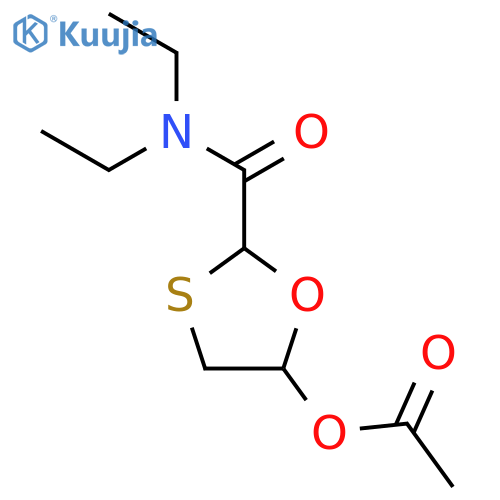 1,3-OXATHIOLANE-2-CARBOXAMIDE, 5-(ACETYLOXY)-N,N-DIETHYL- structure