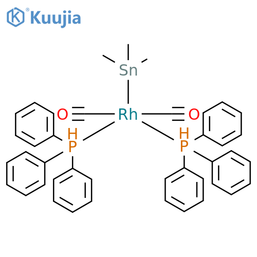 Rhodium, dicarbonyl(trimethylstannyl)bis(triphenylphosphine)- structure