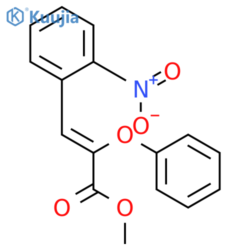 2-Propenoic acid, 3-(2-nitrophenyl)-2-phenoxy-, methyl ester, (Z)- structure