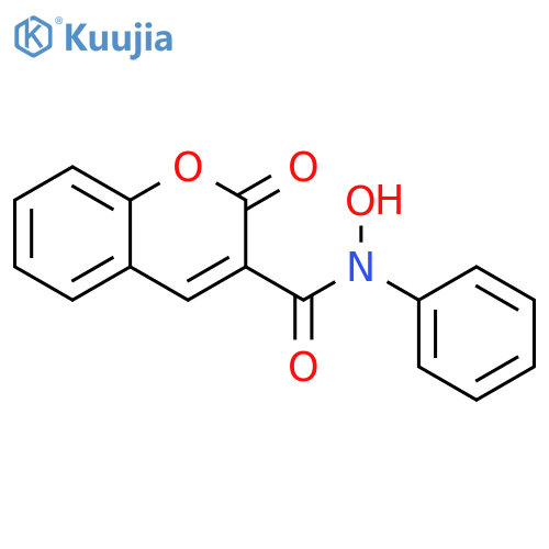 2H-1-Benzopyran-3-carboxamide, N-hydroxy-2-oxo-N-phenyl- structure