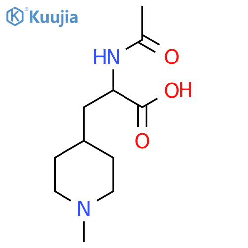 2-Acetamido-3-(1-methylpiperidin-4-yl)propanoic acid structure