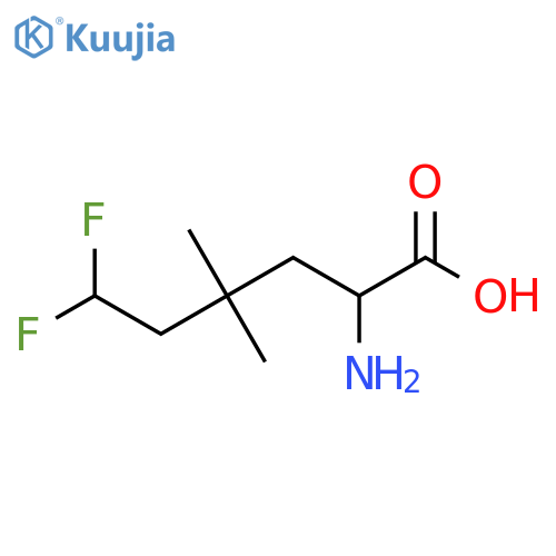 2-amino-6,6-difluoro-4,4-dimethylhexanoic acid structure