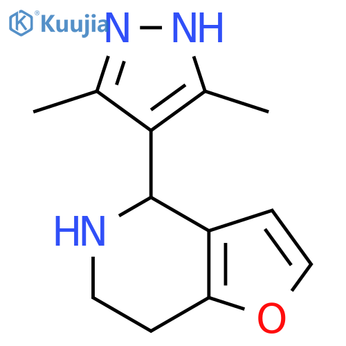 4-{4H,5H,6H,7H-furo3,2-cpyridin-4-yl}-3,5-dimethyl-1H-pyrazole structure