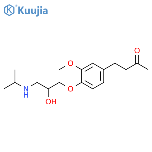 2-Butanone, 4-[4-[2-hydroxy-3-[(1-methylethyl)amino]propoxy]-3-methoxyphenyl]- structure