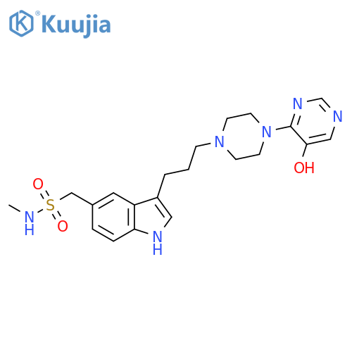 1H-Indole-5-methanesulfonamide, 3-[3-[4-(5-hydroxy-4-pyrimidinyl)-1-piperazinyl]propyl]-N-methyl- structure