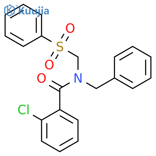 Benzamide, 2-chloro-N-(phenylmethyl)-N-[(phenylsulfonyl)methyl]- structure