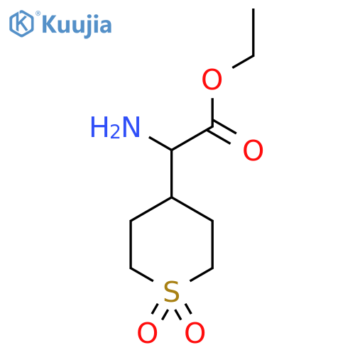 Ethyl 2-amino-2-(1,1-dioxo-1lambda6-thian-4-yl)acetate structure