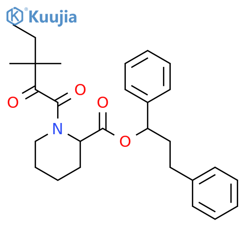 (2S)-1,3-Diphenylpropyl 1-(3,3-dimethyl-2-oxopentanoyl)piperidine-2-carboxylate structure