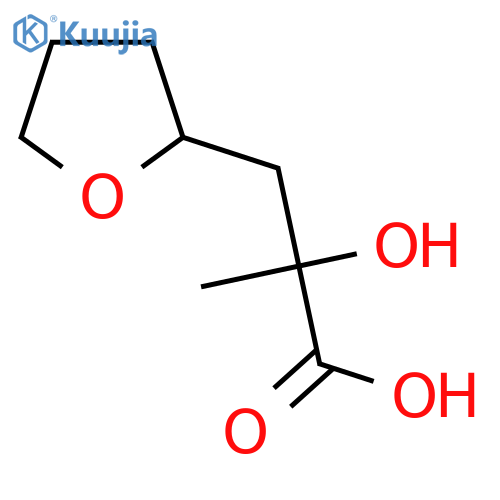 2-hydroxy-2-methyl-3-(oxolan-2-yl)propanoic acid structure