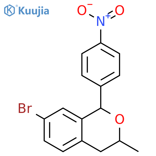 1H-2-Benzopyran, 7-bromo-3,4-dihydro-3-methyl-1-(4-nitrophenyl)- structure
