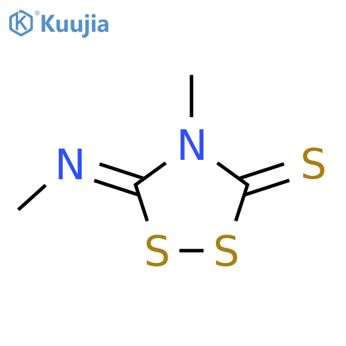 1,2,4-Dithiazolidine-3-thione,4-methyl-5-(methylimino)- structure
