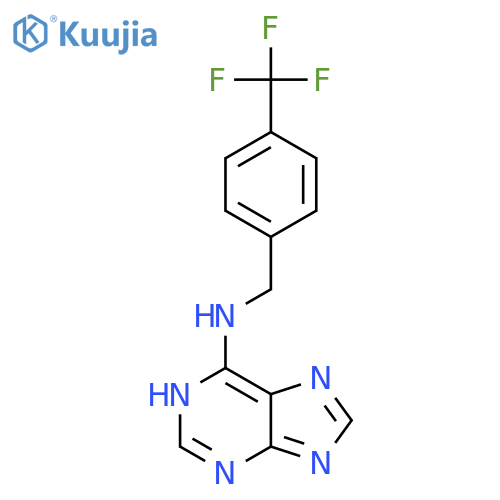 1H-Purin-6-amine, N-[[4-(trifluoromethyl)phenyl]methyl]- structure